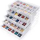 Rock Display Case,Rock Collection Box,90 Grid Rock Collection Display Case, Rocks Collections Storage,Acrylic Clear Displays Cases Organizer for Gemstone Fossil Crystal Stone Collectibles