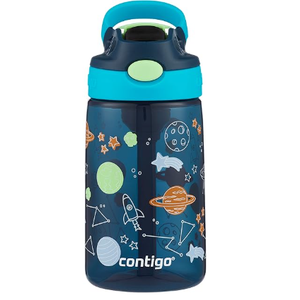 Contigo AutoSpout Kids Water Bottle with Pop up-Straw, 14oz, BPA-Free Plastic, Blueberry & Bluberry Nightfall, Great for Home and School Contigo AutoSpout Kids Water Bottle with Pop up-Straw, 14oz, BPA-Free Plastic, Blueberry & Bluberry Nightfall, Great for Home and School