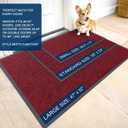 OLANLY Front Door Mat Indoor Outdoor Entrance, Waterproof Heavy Duty Doormat, Fade Resistant, Low Profile, Easy Clean Patio Porch Welcome Floor Mats for Entry, 71x23, Wine Red