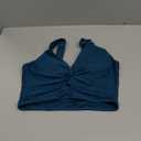 Women Lace Up Swimwear Tops Underwire Full Coverage Bikini Top Push Up Swim Crop Top Tie Back Swim Shirt Women M