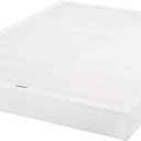 Amazon Basics Smart Box Spring Bed Base, 7-Inch Height Mattress Foundation, Tool-Free Easy Assembly, Extra Firm Support, Queen, 79"L x 59.5"W x 7"H, White
