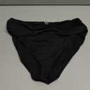 Tempt Me Women's High Waisted Bikini Bottom Tummy Control Ruched Bathing Suit Swim Bottom (Large, Black)