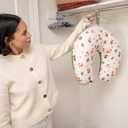 Double-Sided Baby Nursing Pillow Cover Set - 4 Pack - Soft Unisex Breastfeeding Pillow Cover for Girl & Boy with Hanging Loop - Multipurpose Washable Quick-Dry Slipcover Case with Waterproof Liner (Multicolor)