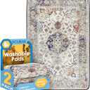 Washable Pee Pads for Dogs 2 Pack, 36" x 24" Reusable Puppy Pads Waterproof, Super Absorbent Dog Rugs, Leakproof, Dog Crate Pad, Playpen Mat, Whelping Pads, Vintage Medallion