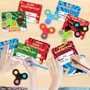 Shemira 24 Pack Valentine's Day Cards for Kids with Fidget Spinners Toys, Sensory Fidget Toys for School Classroom Valentine's Gifts Exchange, Spinners Toy for Valentine's Party Favors