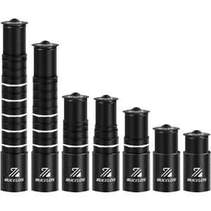 BUCKLOS Bike Stem Riser Extender MTB, 1-1/8" 28.6mm Bike Fork Stem, Handlebar Stem Aluminum Adapter for Mountain Bike, Road Bike, MTB, BMX (70mm)