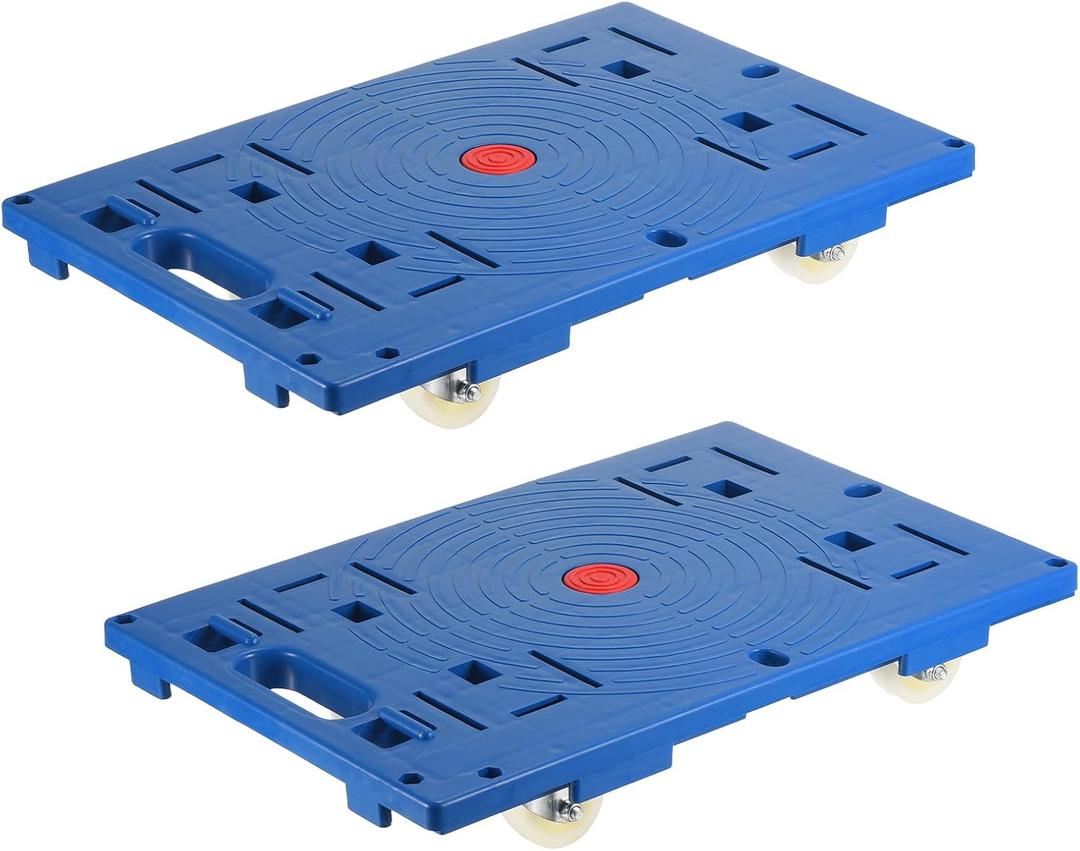 MECCANIXITY Furniture Dolly Furniture Movers with 4 Wheels 154lbs Capacity Moving Dolly for Heavy Furniture Goods Home Big Flat Dolly Cart Blue 2 Pack