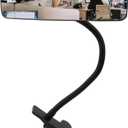 Cubicle Rear View Mirror to See Behind You Adjustable Cubicle Desk Mirror, Strong Clip-On Mount, Fits Monitors & Cubicle Walls