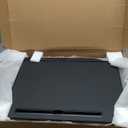 SAIJI Laptop Bed Tray Table - 23.6" x 13" Adjustable Portable Standing Desk with Storage Drawer, Foldable Lap Desk Fits 17" Laptop, PVC Leather for Couch Sofa (Dark Black)