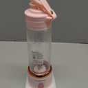 Personal Portable Blender for Shakes and Smoothies, 500ml Glass Personal Blender Cup, 12 Stainless Steel Blades, USB Type C Rechargeable, for Smoothies, Juices, Baby Food and Protein Shakes (Pink)