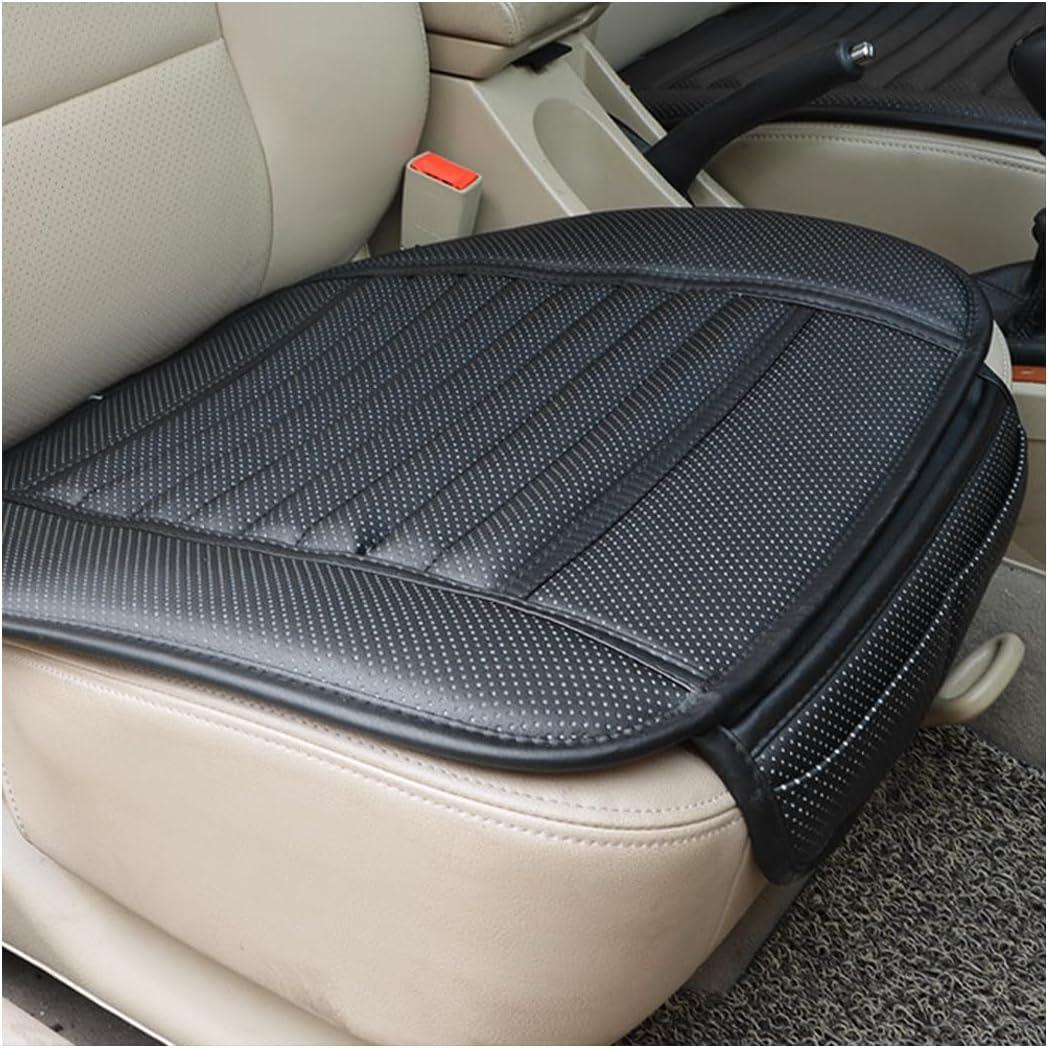 Car Seat Bottom Cover, Semi-Wrap Non-Slip Leather Car Seat Cover, Comfortable Breathable Auto Front Seat Bottom Cushion with Pocket, Universal Interior Car Accessories (Black), 1 pcs