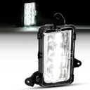 HECASA Left LED Fog Light Compatible with 2019-2023 GMC Sierra 1500 Denali Front White LED Fog Lamp Clear Lens Driver Side