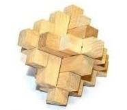 6in Wood Geo Decor Natural