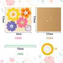 BeYumi Flower Bouquet Craft Kit - 72Pcs Mother's Day Flower Bouquet Craft for Kids Make Your Own Bunch of Flowers Teacher Appreciation Week DIY Thankful Gift Set School Classroom Home Fun Activities