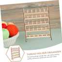 LIOOBO Wooden Thread Spool Rack for Sewing Braiding Craft Embroidery Spool Saver Floss Holder String Holder Thread Organizer Hair Braiding Rack