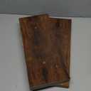 Heimlove 16 inch Brown Floating Shelves for Wall,6.7 inch Deep Small Bathroom Over Toilet Shelf,Wall Mounted Wood Shelves for Bedroom,Living Room,Kitchen,Office,Set of 2