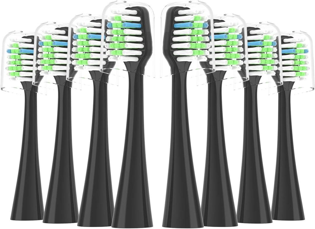Replacement Toothbrush Heads Fits for Waterpik Complete Care 9.0 (CC-01), Care 5.0 (WP-862) Sonic Electric Tooth Brush Refill(8-pc), Pisonicleara