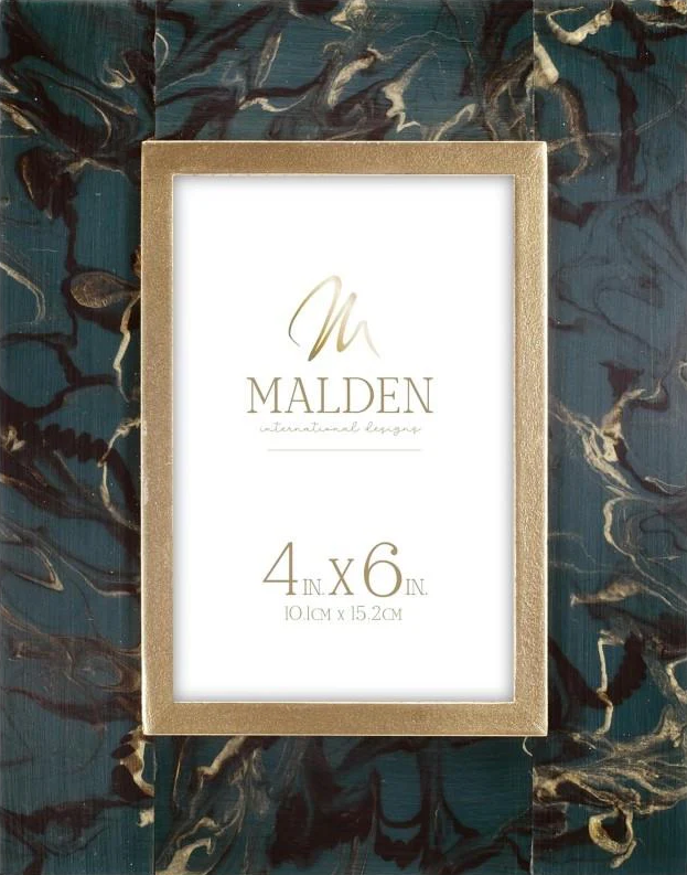 AGATE GREEN GOLD 4" X 6" PHOTO FRAME