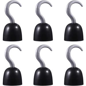 Kisangel 6 Pcs Pirate Hooks Hook Hand Plastic Hook for Kids Pirate Costume Accessory for Halloween Decoration