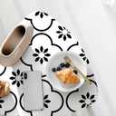 2 x Sevalo Black and White Peel and Stick Wallpaper Boho Contact Paper for Cabinets and Drawer Black White Contact Paper Kitchen Self-Adhesive Removable Wallpaper for Bathroom Modern Liner 17.5inW 78.7inL