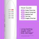 Conair Double Ceramic Flat Iron, 1-Inch Flat Iron Hair Straightener with Claw Clip, 5 Heat Settings, Extra-Long Floating Plates, White