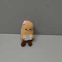 Positive Peanut Crochet Plush, Knitted Mini Bowknot Peanut Animal Doll with Inspirational Card for Friends Funny Emotional Cheer Up Surpport Decor for Birthday Graduation Gift