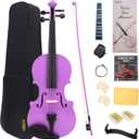 JinQu Purple Violin suitable for beginners, bands, professional,performers and students,Complete set of accessories(1/4)