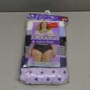 Hanes Women's Plus Size Panties Pack, Classic Cotton Brief Underwear, Moisture-Wicking, Solid/ Print Mix, 6-Pack, 6