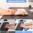 Keyboard Wrist Rest with Cloud Gel Mouse Pad - Ergonomic Cloud Mouse Pad Soft and Cool, Cute Desk Accessories for Office/Home/Desktop/Latop