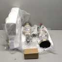 RORIANO Chinoiserie Ceramic Small Table Lamps Set of 2 for Living Room Bedroom Bedside, Traditional Beige and Blue Porcelain Classic Table Lamp for Nightstand Entryway, 2 LED Bulbs Included