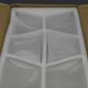 Teenyyou 6 Pcs Bell Shaped Glass Lamp Shade E26 Replacement Globe Ceiling Fan Light Cover with 1-5/8'' Fitter Opening for Chandelier Wall Sconce Pendant Light Bathroom Vanity Fixture (White Alabaster)