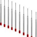 5 x HeTaoCat Red Ink Refill Pack of 5, Replaceable Ballpoint Pen Refills, Medium Point Metal Refil (Red)