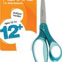 Fiskars 7" SoftGrip Student Glitter Scissors (1-Pack) for Kids Ages 12-14, Scissors for School or Crafting, Back to School Supplies