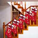 2 x HYTENSUN Letter Christmas Stockings 15.6 Inches Monogram Red Velvet with Bell Xmas Stockings Classic Personalized Stocking Decorations for Family Holiday Season Decor (Sod023rdd)