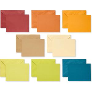American Greetings Single Panel Blank Cards with Envelopes, Earthtone Colors (100-Count)