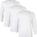 Gildan Adult Ultra Cotton Long Sleeve T-Shirt, Style G2400, Multipack (XX-Large) White