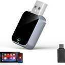 2026 Wireless CarPlay Adapter for iPhone - 5s Auto-Connect, No Audio Lag - Convert Factory Wired to Wireless CarPlay - Bluetooth 5.3 & 5GHz Wi-Fi - Plug & Play (Includes USB A/C)