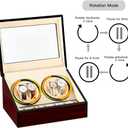 Automatic Watch Winder with 4 Quiet Japanese Motor+ 6 Display Storage Spaces,Luxury Watch Box for Man/Woman's Watches (Wood texture-WW116H)