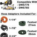 Improved Dust Collection Port for DeWalt DWS779 & DWS780 Miter Saws - Virtually No Mess - Made in the USA