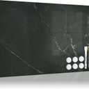 Magnetic Dry Erase Board, 24'' x 18'' Decorative Magnetic Board for Wall, White Board Magnet Board Display Board, Black Marble