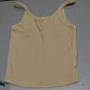 SUUKSESS Women Padded Cotton Ribbed Tank Tops Casual Summer Going Out Sleeveless Scoop Neck Basic Cami Tops (Beige, XS)