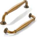 khtumeware 10 Pack 4 Inch(102mm) Antique Brass Cabinet Pulls Vintage Cabinet Handles Heavy Duty Solid Cabinet Hardware for Cupboard Drawer Pulls Dresser Handle