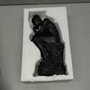 Resin The Thinker Thinking Man Statue Sculpture Frgurine Gift for Home Office Living Room Desktop Display Decorative Decoration (Black)