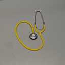 Medsource Stethoscope – 22” Long Tubing, Lightweight Stethoscope with Aluminum Chestpiece – Single Head, Acoustic Sound Yellow Doctors, Nurses, Students, Medical and Home Use