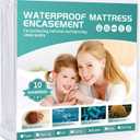 60"x80" Queen Mattress Protector(6-10 in. Deep) Waterproof Mattress Cover Zippered Soft Breathable Skin-Safe Encasement for Queen Bed Sheets