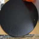 Hosfais Small Side Table End Table, C-Shaped Wood Coffee Table TV Tray for Eating Couch Tables for Small Space, Living Room, (Black) (Oval)