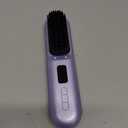 Purple Cordless Hair Straightener Brush, Portable Mini Heated Hair Brush for Women, 9600mAh USB-C Rechargeable, Lightweight Anti-Scald Straightener for Home, Office & Travel