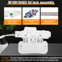 W10810403 W10861642 W10787836 for Whirlpool Cabrio Washer Lid Lock Replacement Include W11237157 Lid Lock Bezel Fit for Whirlpool Cabrio Kenmore Series 600 700 maytag Bravos XL