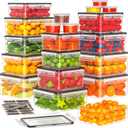 40 PCS Food Storage Containers with Lids Airtight (20 Containers & 20 Lids) - Plastic Food Containers for Kitchen Storage Reusable BPA-Free Leakproof Meal Prep Container with Labels & Pen