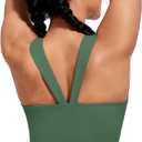 XUNYU High Support Sports Bra for Women Workout Tops Built in Bra Athletic Tank Top High Impact Padded Longline Yoga Bra (XL)